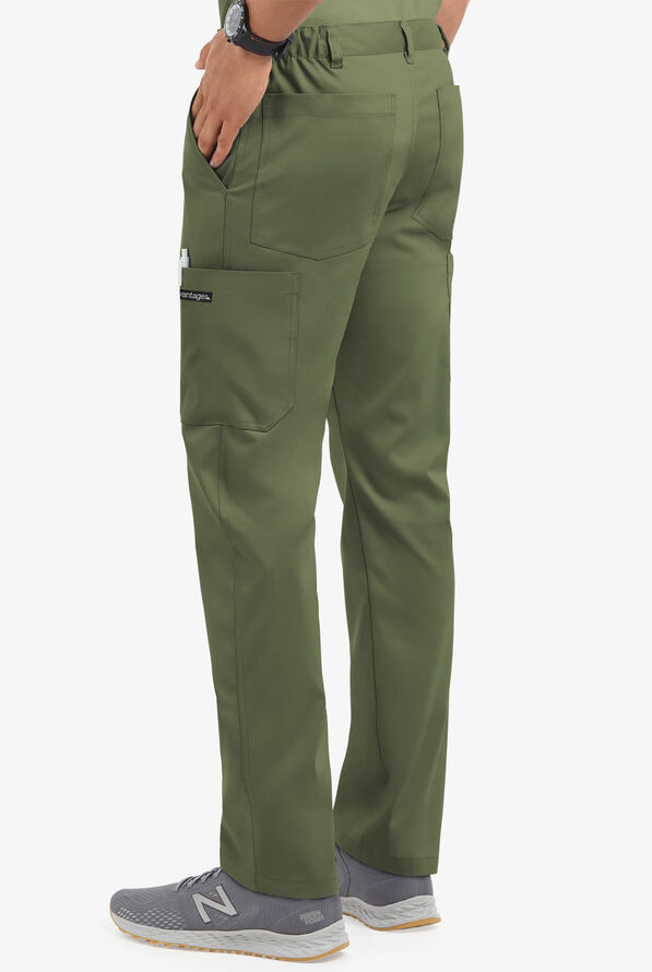 Advantage STRETCH Men's 8-Pocket Cargo Scrub Pants - Light Olive - 4