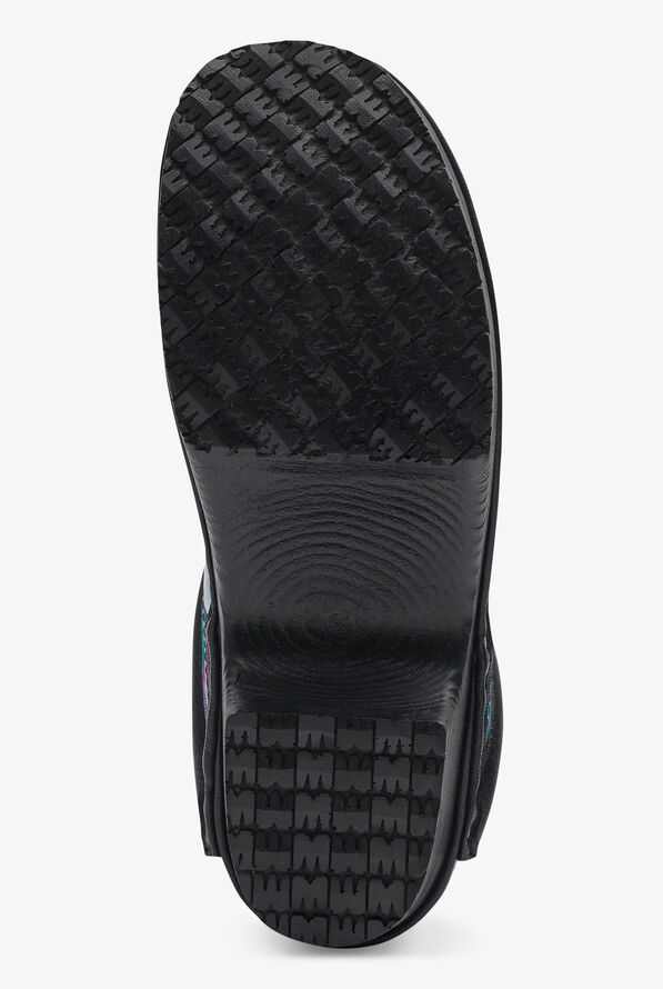 C&C Sweden Women's Floral Luau Black Patent Leather Nursing Clogs - null - 6