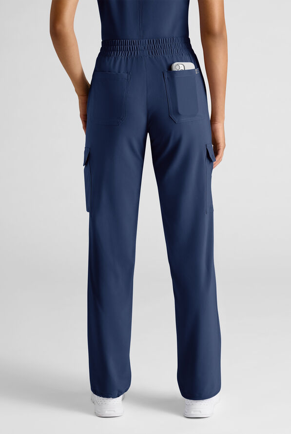 Easy STRETCH Ayo Women's 10-Pocket Cargo Scrub Pants - Navy - 2