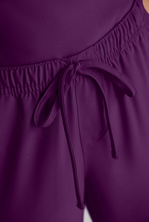 Easy STRETCH Women's 8-Pocket Scrub Set - Petite - Eggplant - 9