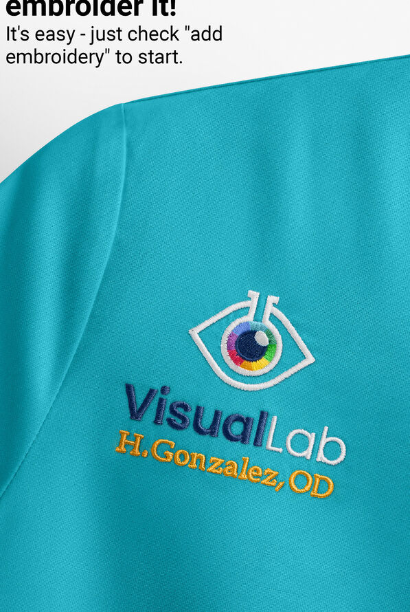 Blusa m&eacute;dica Butter-Soft STRETCH con cuello en V y 4 bolsillos para mujer - Teal - 7