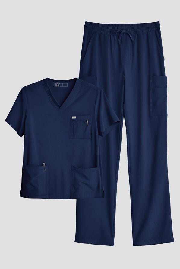 Easy STRETCH Men's Scrub Set - Navy - 1