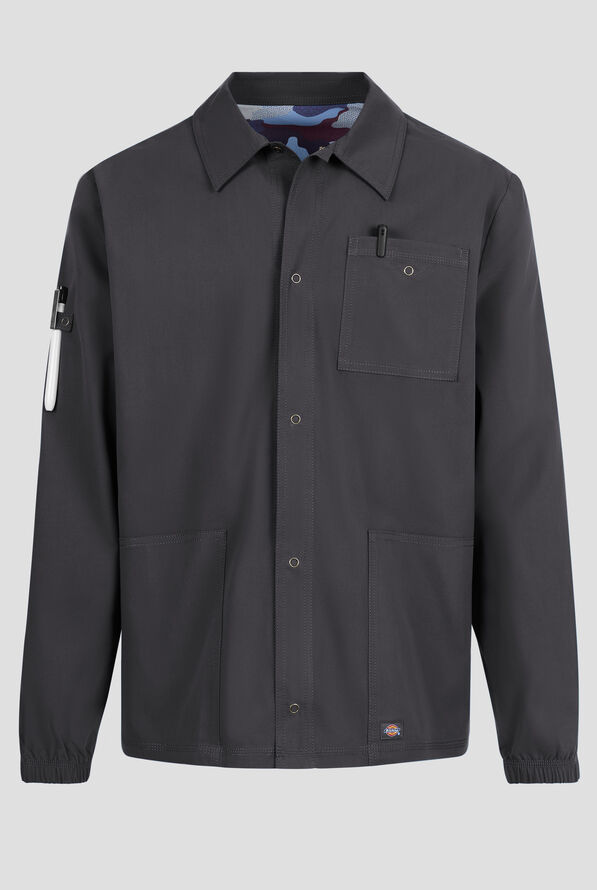 Dickies Forge Men's 3-Pocket Snap Front Scrub Jacket - Pewter - 1
