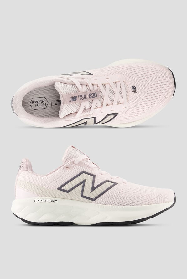 New Balance Women's 520 v9 Pink Salt / Stone Pink Athletic Lace Up Shoes - null - 1