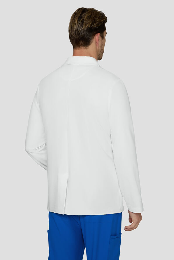 koi Essentials Men's Dawson 30 1/2" 5-Pocket Lab Coat - White - 3