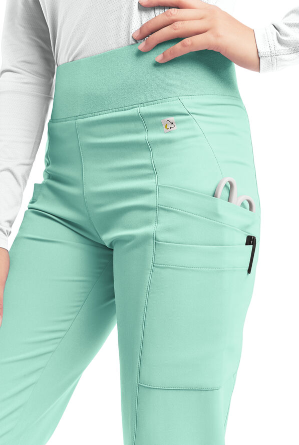 Pantal&oacute;n m&eacute;dico ReSurge by Butter-Soft estilo yoga con 6 bolsillos para mujer **Ligeramente IRREGULAR** - Beachside Blue - 2