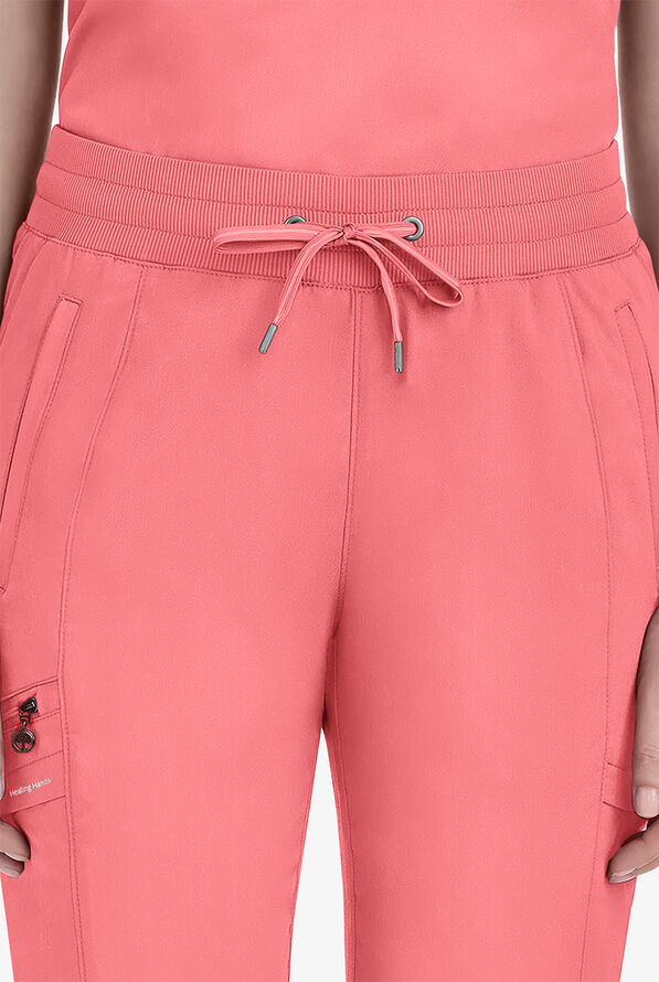 Healing Hands Purple Label Toby Women's 7-Pocket STRETCH Jogger Drawstring Scrub Pant - Blushing Peach - 3