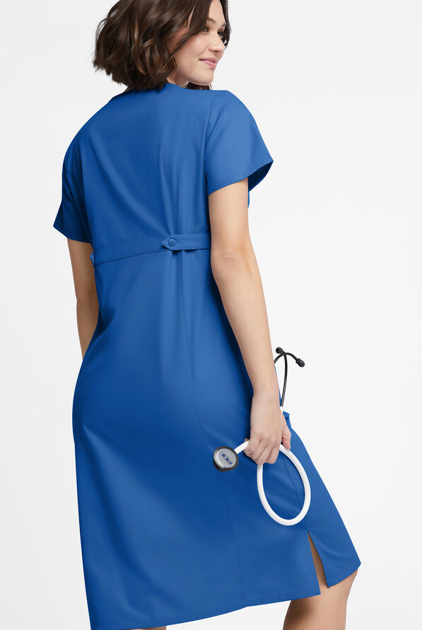 Butter-Soft Originals Women's 4- Pocket V-Neck Empire Waist Dress - Royal - 3