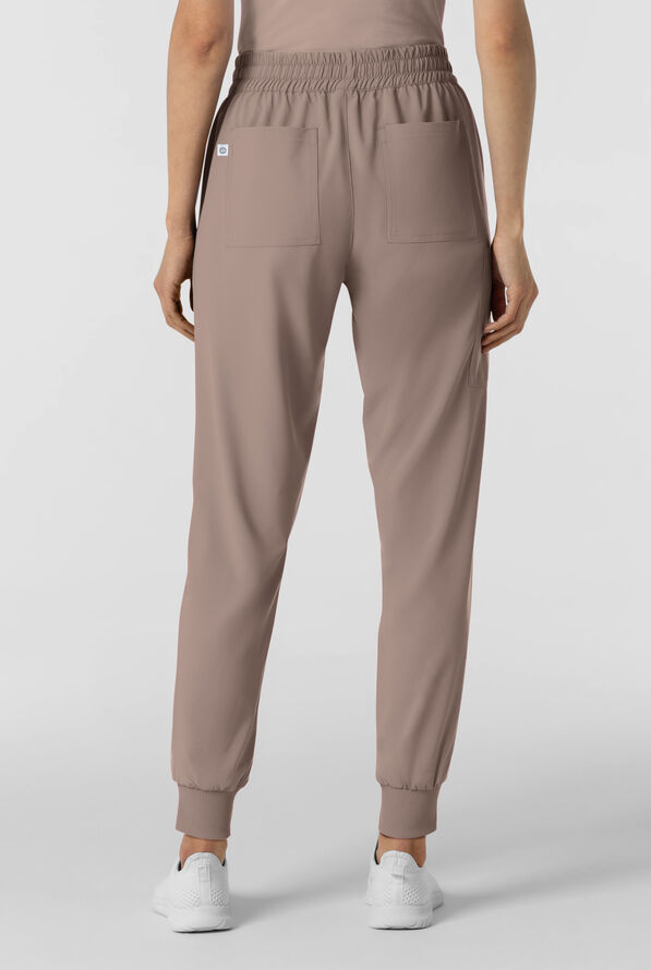 Wink Renew Women's 6-Pocket STRETCH Flat Front Drawstring Cargo Jogger Scrub Pant - Haze - 4