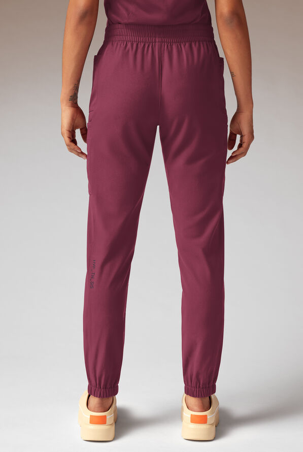Hypothesis Cache Women&rsquo;s 6-Pocket Jogger Scrub Pant - Wine - 2