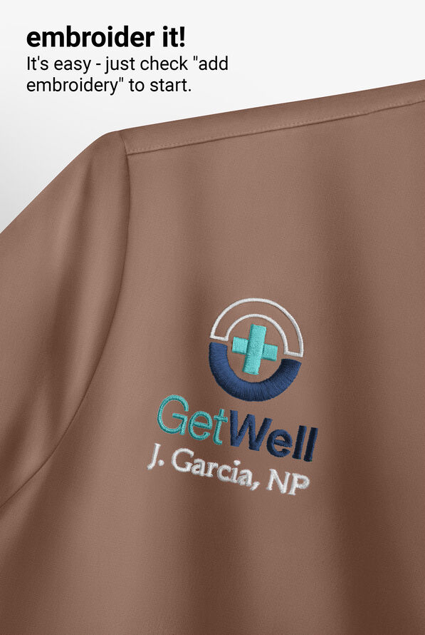 Blusa m&eacute;dica Grey's Anatomy by Barco Evolve STRETCH Sky con cuello con muesca y 2 bolsillos para mujer - Driftwood - 6