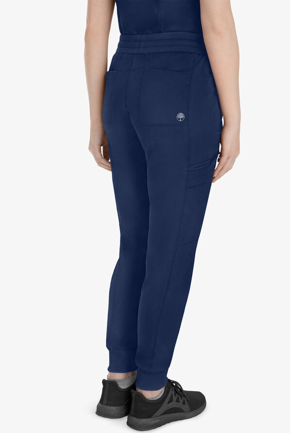 Healing Hands Purple Label Toby Women's 7-Pocket STRETCH Jogger Drawstring Scrub Pant - Navy - 4