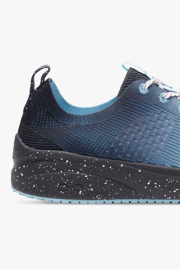 Infinity Women's Everon Knit Steel Blue/Black Speckle Athletic Lace Up Nursing Shoes - null - 4