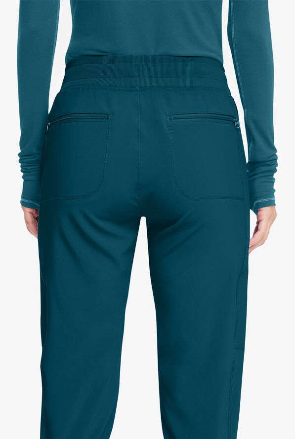 Infinity Women's 6-Pocket STRETCH Cargo Jogger Scrub Pants - Caribbean Blue - 3