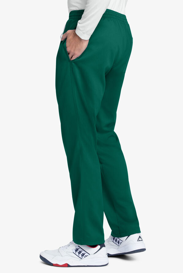 Grey's Anatomy by Barco Men's 5-Pocket Elastic Waist Zip Fly Cargo Scrub Pants - Hunter - 2