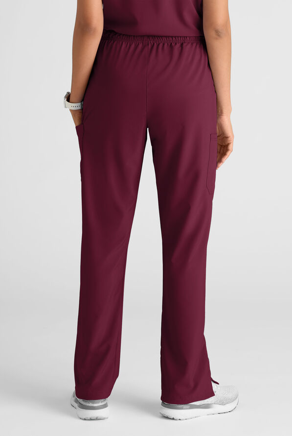 Easy STRETCH Women's 8-Pocket Scrub Set - Petite - Wine - 7