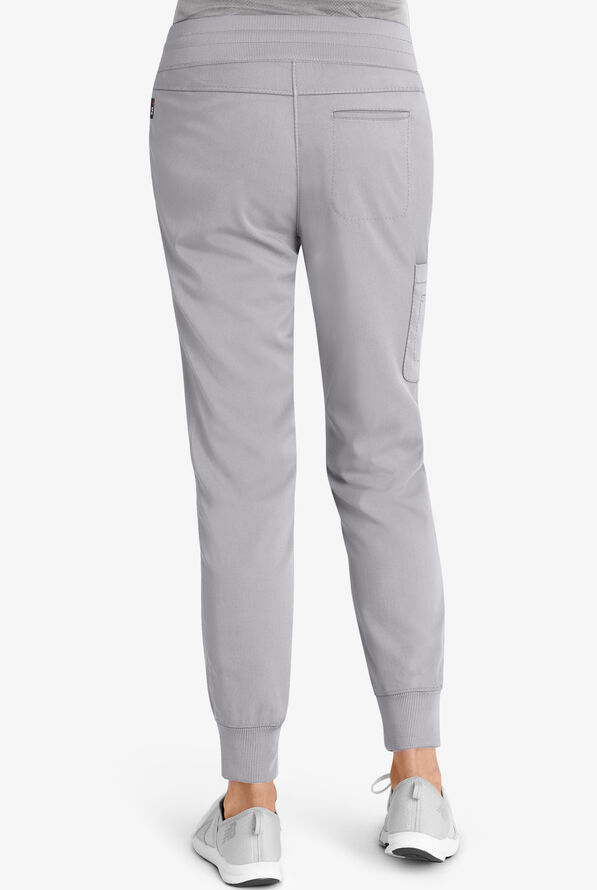 Grey's Anatomy by Barco Spandex STRETCH Eden Women's 5-Pocket Cargo Jogger Scrub Pants - Petite - Moonstruck - 2