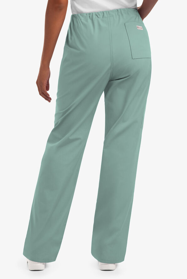 UA Best Buy Scrubs Unisex 3-Pocket Drawstring Pant - Short - Seaspray - 3