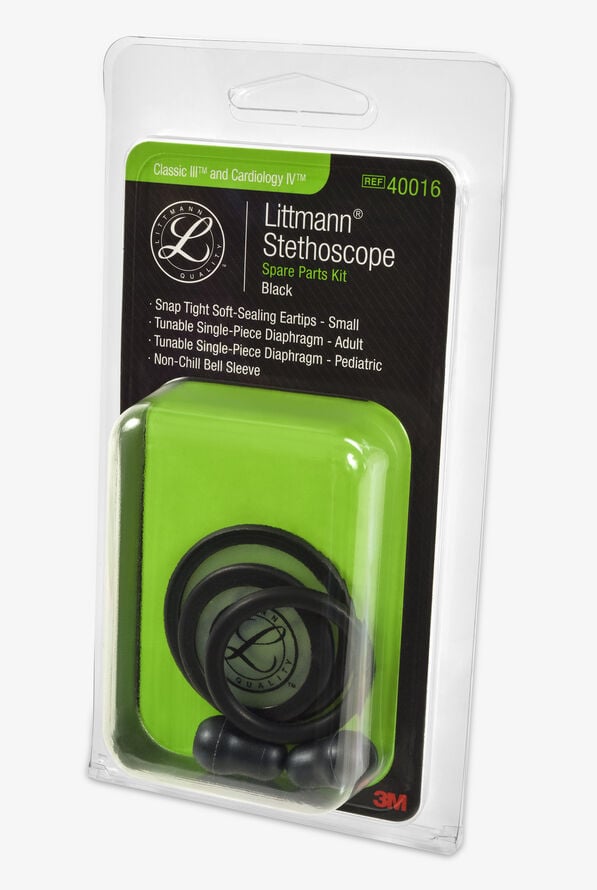 3M™ Littmann® Stethoscope Black Parts Kit for Classic III, Cardiology IV, Core Digital - Black - 1