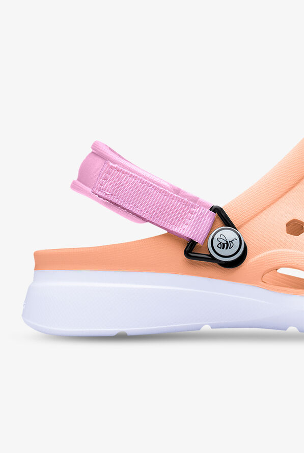 Joybees Women's Modern Melon/White Nursing Clog, Nursing Clogs