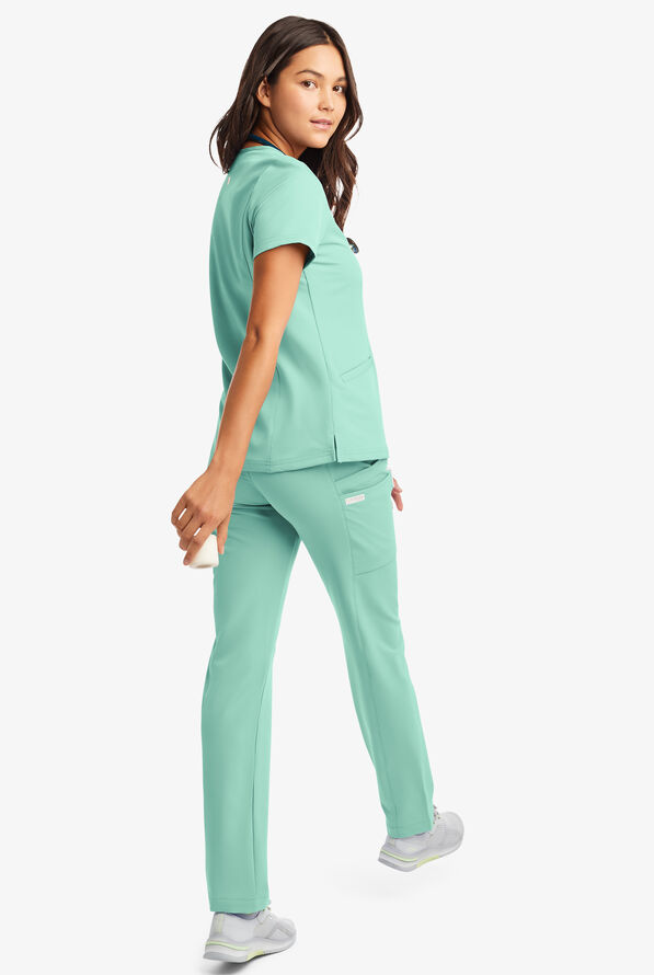 Pantal&oacute;n m&eacute;dico ReSurge by Butter-Soft estilo yoga con 6 bolsillos para mujer **Ligeramente IRREGULAR** - Beachside Blue - 7