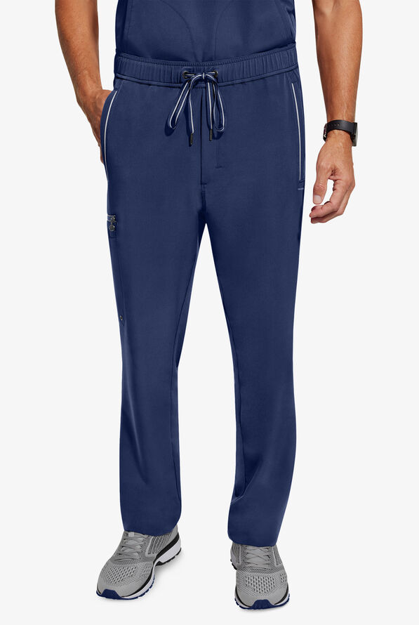 Healing Hands 360 Noah Men's 7-Pocket STRETCH Elastic Waistband Drawstring Pants - Navy - 1
