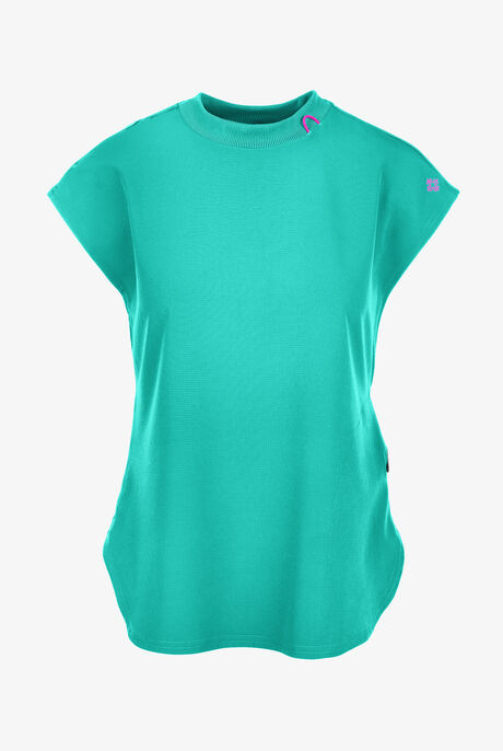 Med Couture Amp Women's 2-Pocket STRETCH Tuck in Dolman Crew Neck Scrub Top