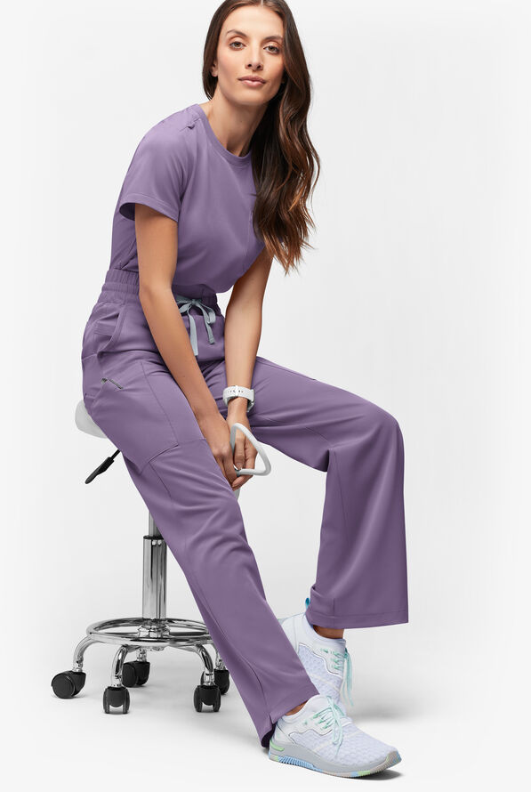 ReSurge Crystal Women's 7-Pocket High Waisted Wide Leg Pant - Purple Dusk - 5