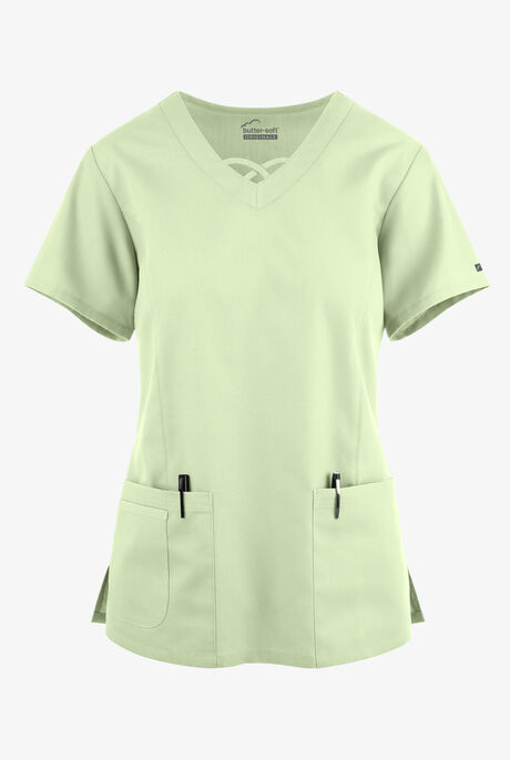 Butter-Soft Originals Women's 3-Pocket Crisscross V-Neck Scrub Top