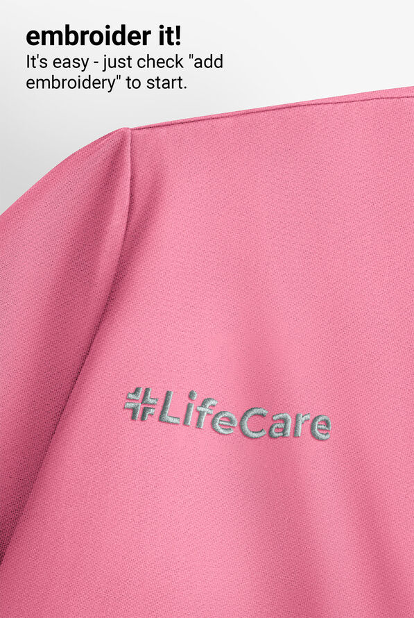 Grey's Anatomy by Barco Emerge Ally Women's 1-Pocket STRETCH Crew Neck Tuck In Scrub Top - Glow Pink - 9