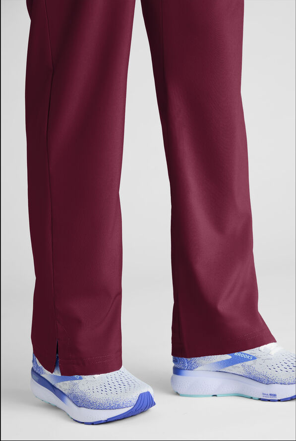 Easy STRETCH Eden Women's 4-Pocket Drawstring Scrub Pants - Wine - 5