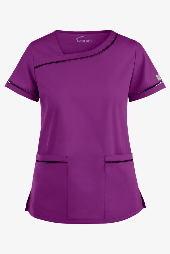 ButterSoft Scrubs by UA Ladder Lace Scrub Top Elegant Scrub Tops