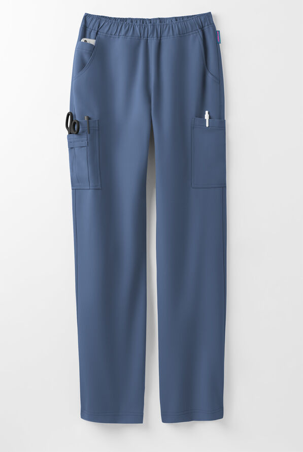 MOVEMENT by Butter-Soft Rigel Women's 9-Pocket Interior Drawstring STRETCH Scrub Pants - Blue Horizon - 5