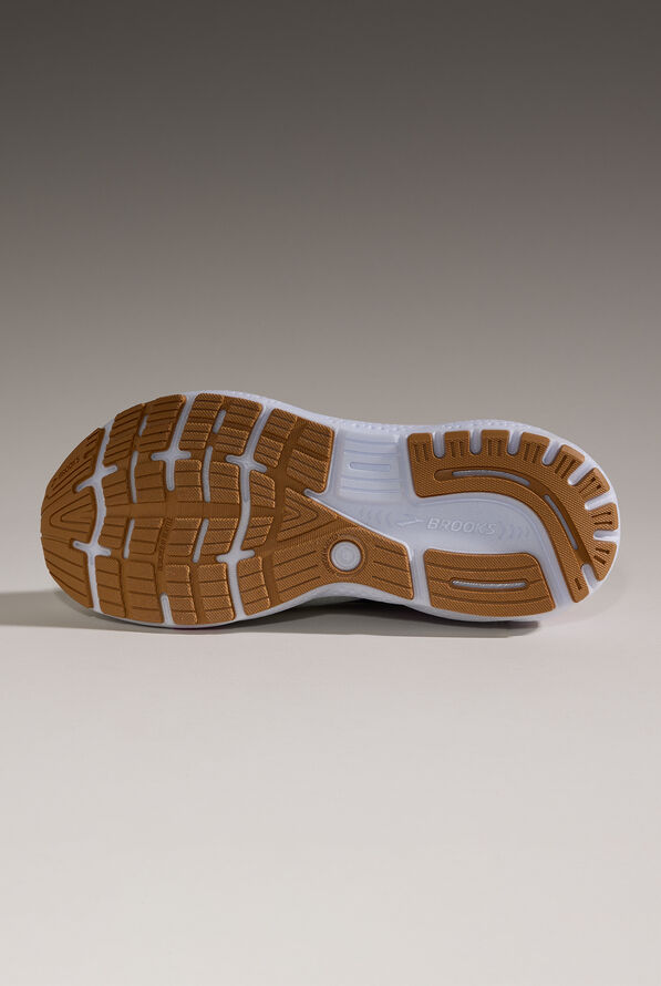 Brooks Women's Ghost 16 White/Grey/Estate Blue Athletic Lace Up Nursing Shoes - null - 5