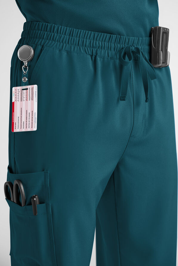 Easy STRETCH Men&rsquo;s 10-Pocket Scrub Pant - Caribbean Blue - 6