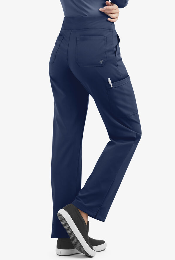 Pantalón médico Easy STRETCH tall Sienna estilo yoga con 5 bolsillos para mujer - Navy - 2
