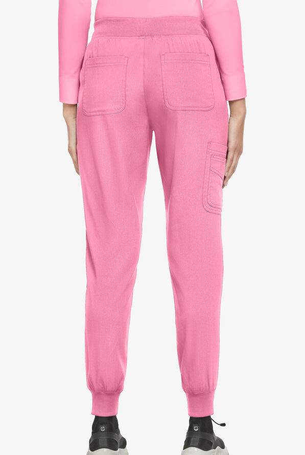 koi Lite™ Fierce Women's 6-Pocket Cargo Jogger Scrub Pants - Peony Pink - 4
