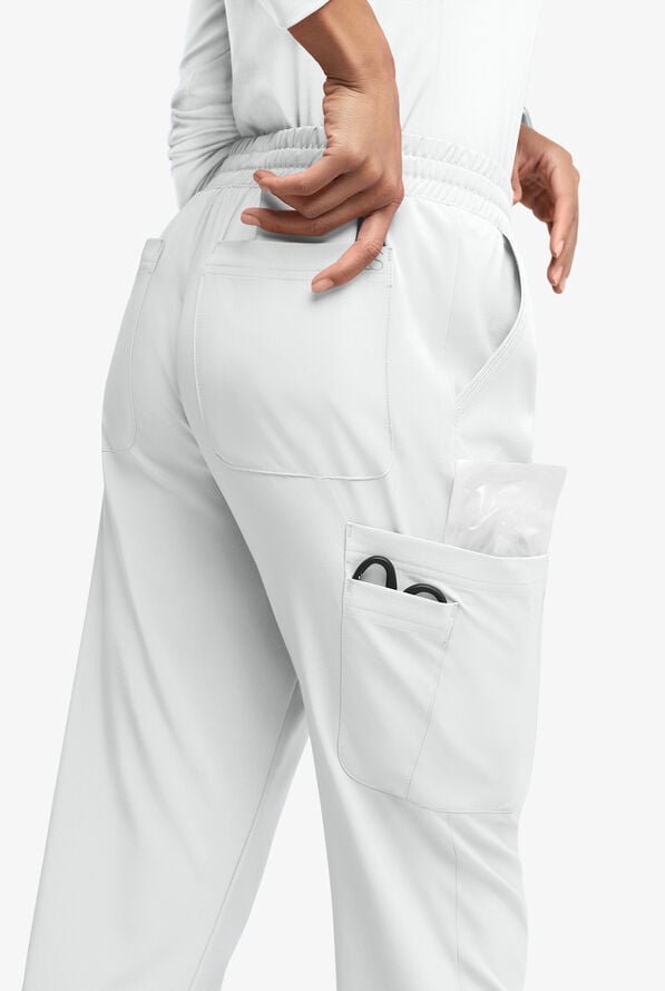 Pantal&oacute;n m&eacute;dico Easy STRETCH Naya con piernas rectas y 6 bolsillos para mujer - True White - 4