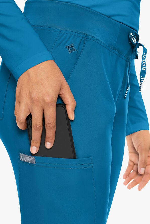 Med Couture Insight Women's 6-Pocket Cargo Jogger Scrub Pants - Ocean Abyss - 2