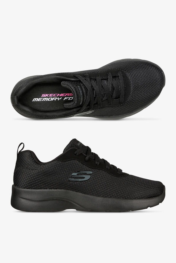 Skechers Sport Women's Dynamight 2.0 Power Plunge Black Athletic Lace up Nursing Shoes - Black - 1