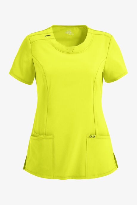 Infinity Women's 3-Pocket STRETCH Round Neck Scrub Top