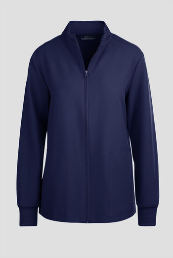 Cherokee Workwear Originals Ultra Women's 2-Pocket Crew Neck Zip Front Scrub Jacket