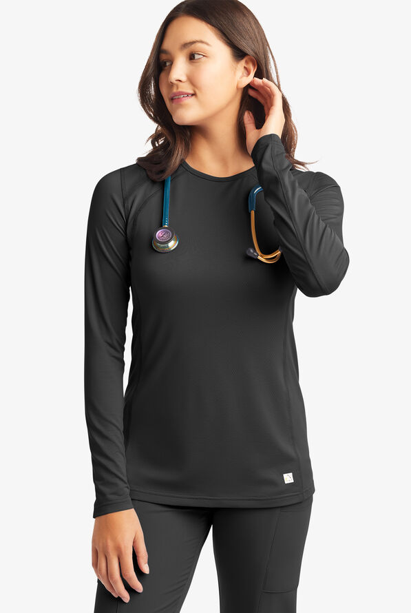 Camiseta médica ReSurge Jade con mangas largas para mujer - Black - 7