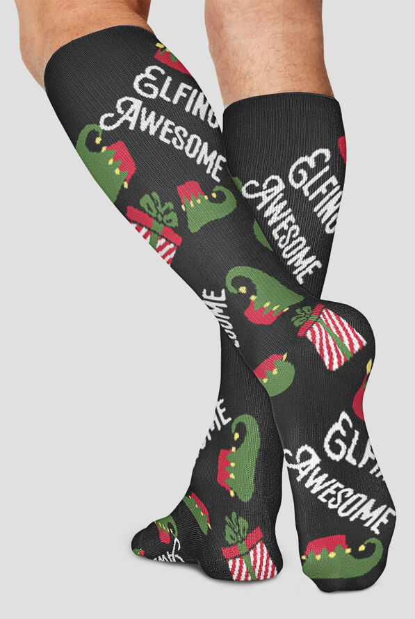 Cherokee Elfing Awesome Men's 10-15 mmHG Light Compression Socks - null - 2