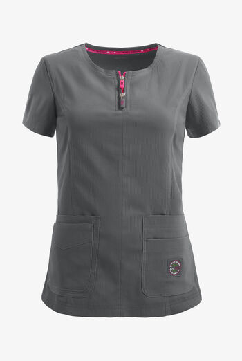 Blusa m&eacute;dica koi Lite&trade; Serenity STRETCH con cremallera doble y 4 bolsillos para mujer