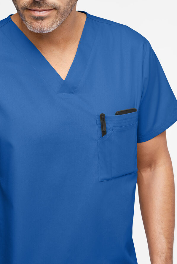 Butter-Soft Originals Men's 3-Pocket V-Neck Scrub Top - Royal - 3