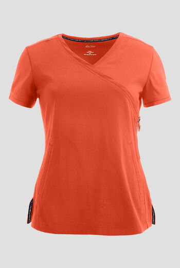 koi Lite&trade; Philosophy Women's 3-Pocket Mock Wrap Side Zipper Scrub Top