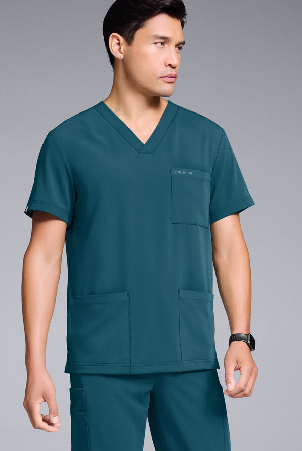 Hypothesis S-R Shift Ready Men's V-Neck & Jogger Scrub Set - Caribbean Blue - 5