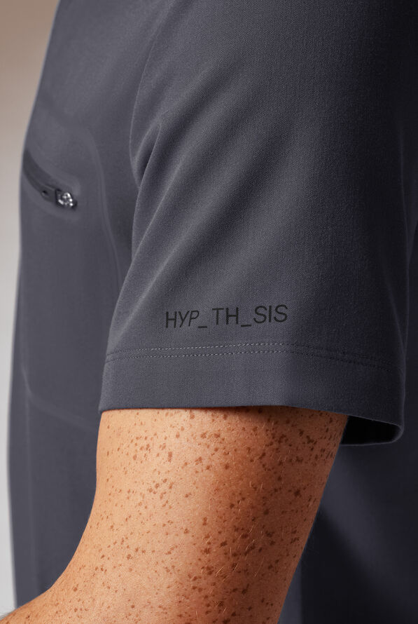 Hypothesis System 3 Men's 3-Pocket V-Neck Scrub Top - Pewter - 5