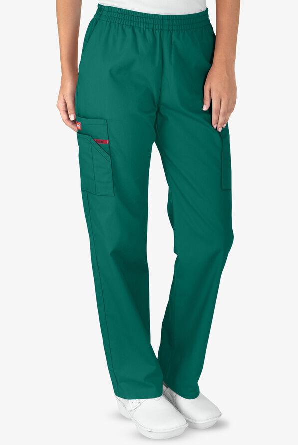 Pantalón médico Dickies EDS Signature petite de corte clásico con 4 bolsillos para mujer - Hunter - 1